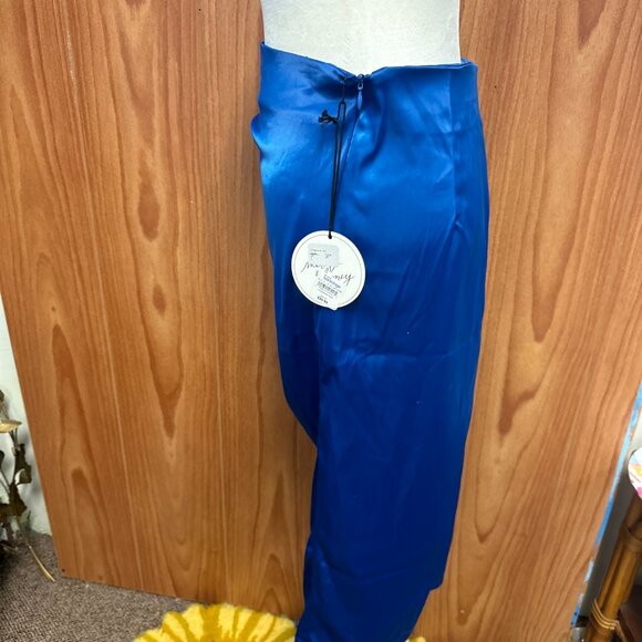 NEW Milk & Honey Blue High Waist Pencil Skirt w/ Slit M Medium NWT - Picture 6 of 10